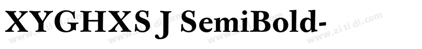 XYGHXS J SemiBold字体转换